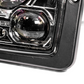 CRAWER LED square headlights set black - CR-3026S