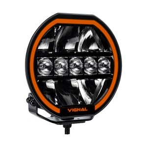 Vignal Driving Light Round, 7" Amb/Wht DRL, 108w, 10-30v