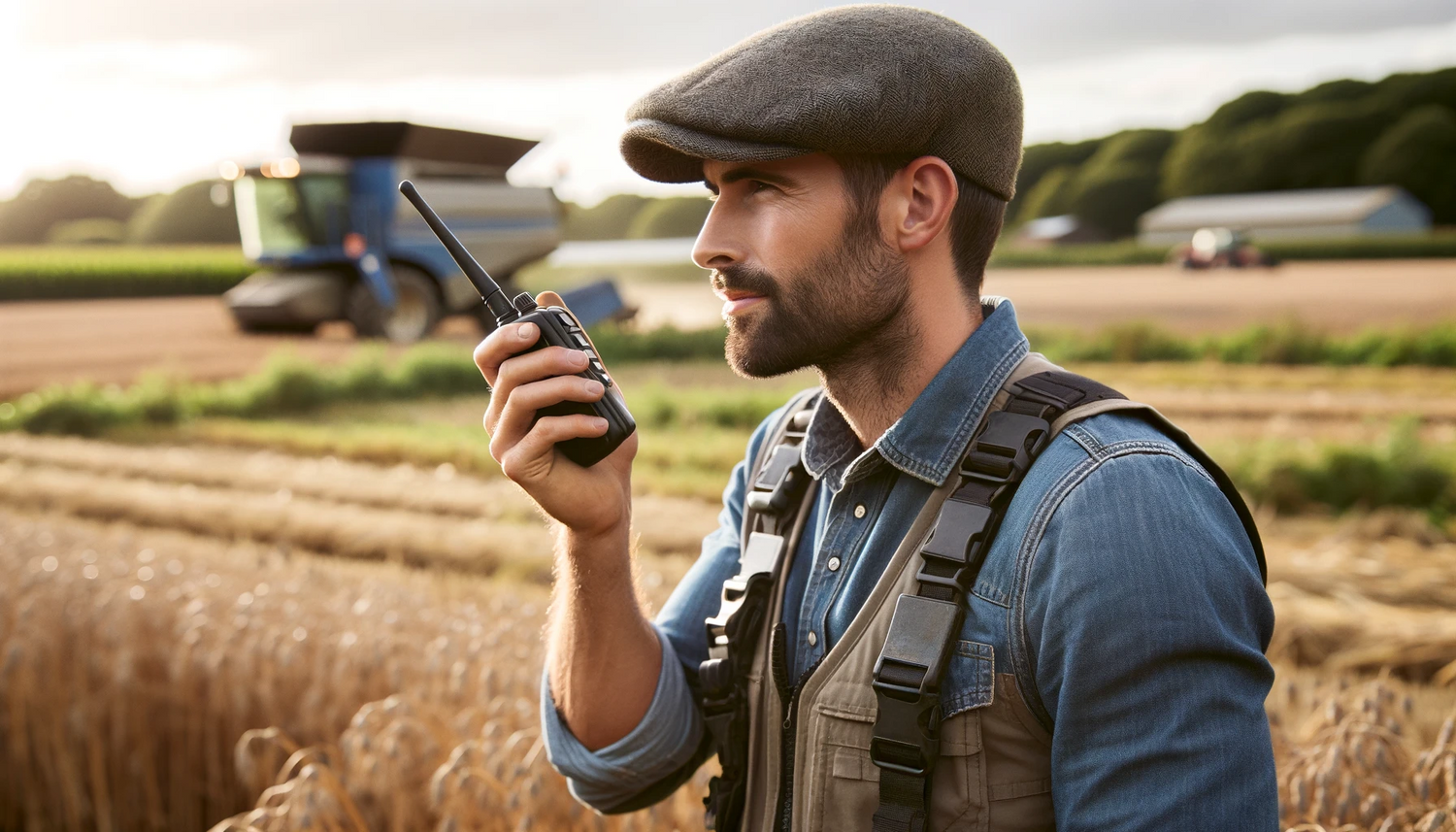 UK Farmer with Radio