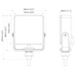 Amber LED Square Directional Lamp SQ4 - LED-SQ4-A