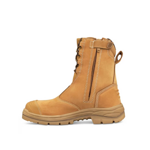 Oliver Footwear 200mm Hi-Leg Wheat Zip Sided Safety Boot 55-385